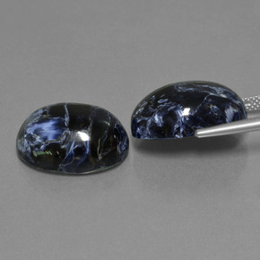 Gemas de pietersita multicolor natural de  ct, corte óvalo, opaco