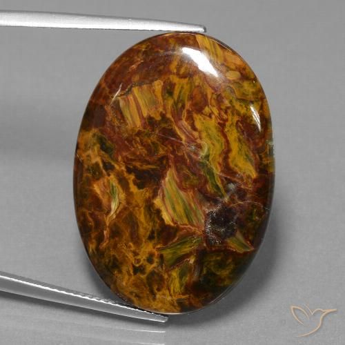 22.71ct Natural Multicolor Pietersita, Ovalada, Opaco