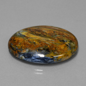 Pietersita multicolor natural de 32,35 ct, corte óvalo, opaco