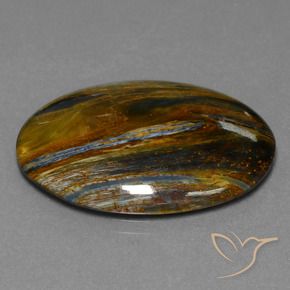 Pietersita Multicolor natural de 20.70 ct, Ovalada, Opaco