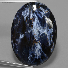 Pietersita multicolor natural de 27,49 ct, corte óvalo, opaco