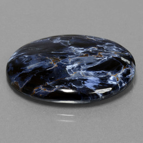 Pietersita multicolor natural de 27,49 ct, corte óvalo, opaco
