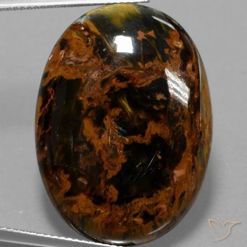 36.52ct Natural Multicolor Pietersita, Ovalada, Opaco