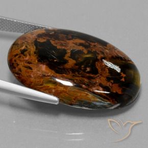 Pietersita Multicolor natural de 36.52 ct, Ovalada, Opaco