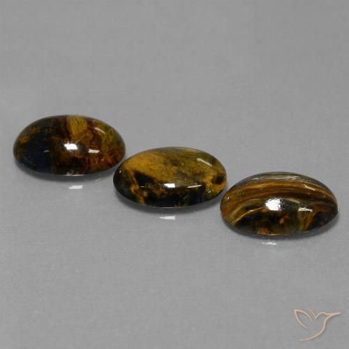 12.70ctw Natural Multicolor Pietersita, Ovalada, Opaco