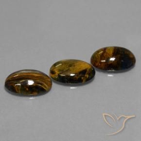 Gemas de Pietersita Multicolor natural de 12.70 ct, Ovalada, Opaco