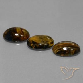 Gemas de Pietersita Multicolor natural de 12.70 ct, Ovalada, Opaco