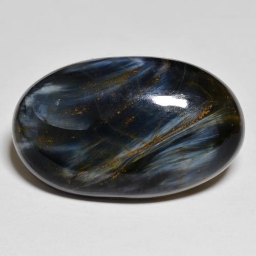 Pietersita multicolor natural de 19,36 ct, corte óvalo, opaco