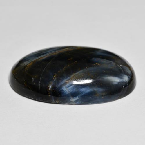 Pietersita multicolor natural de 19,36 ct, corte óvalo, opaco