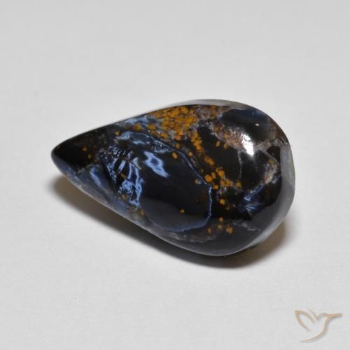 Pietersita Multicolor natural de 4.78 ct, En forma de pera, Opaco