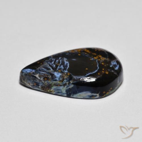 Pietersita Multicolor natural de 4.78 ct, En forma de pera, Opaco