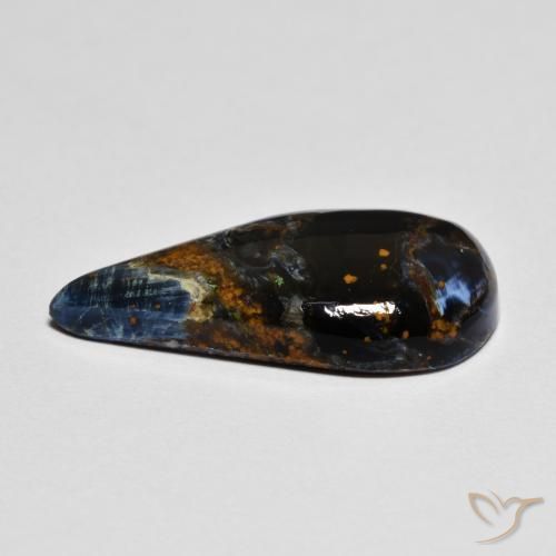 Pietersita Multicolor natural de 5.22 ct, En forma de pera, Opaco