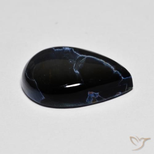 Pietersita Multicolor natural de 6.93 ct, En forma de pera, Opaco
