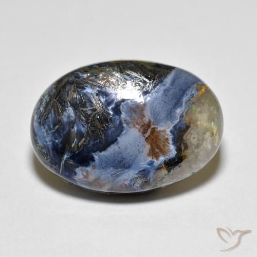 Pietersita Multicolor natural de 9.50 ct, Ovalada, Opaco
