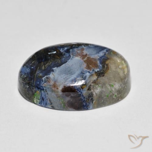 Pietersita Multicolor natural de 9.50 ct, Ovalada, Opaco
