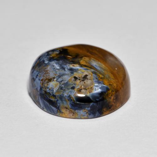 Pietersita Multicolor natural de 8.01 ct, Corte Redondo, Opaco