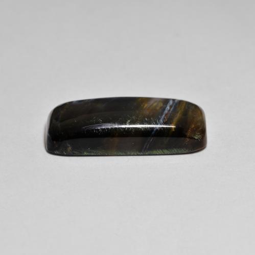 Pietersita multicolor natural de 5,68 ct, corte cojín, opaco
