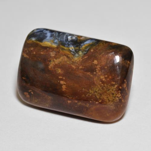 Pietersita multicolor natural de 9,75 ct, corte cojín, opaco