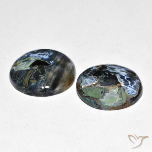 Gemas de Pietersita Multicolor natural de 11.35 ct, Redondo, Opaco