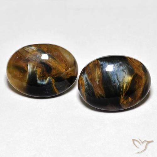12.67ctw Natural Multicolor Pietersita, Ovalada, Opaco