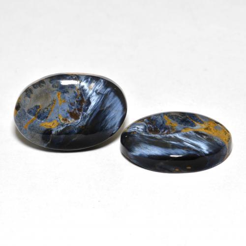 Gemas de pietersita multicolor natural de 12,73 ct, corte óvalo, opaco
