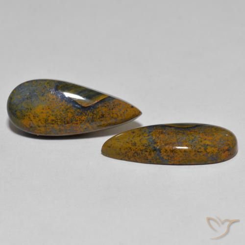 Gemas de Pietersita Multicolor natural de 8.34 ct, En forma de pera, Opaco