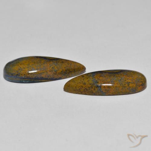 Gemas de Pietersita Multicolor natural de 8.34 ct, En forma de pera, Opaco