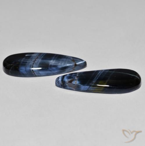 Gemas de Pietersita Multicolor natural de 14.98 ct, En forma de pera, Opaco