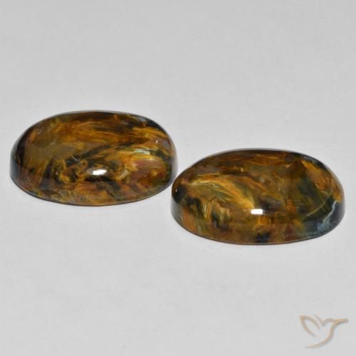 Gemas de Pietersita Multicolor natural de 20.08 ct, Ovalada, Opaco
