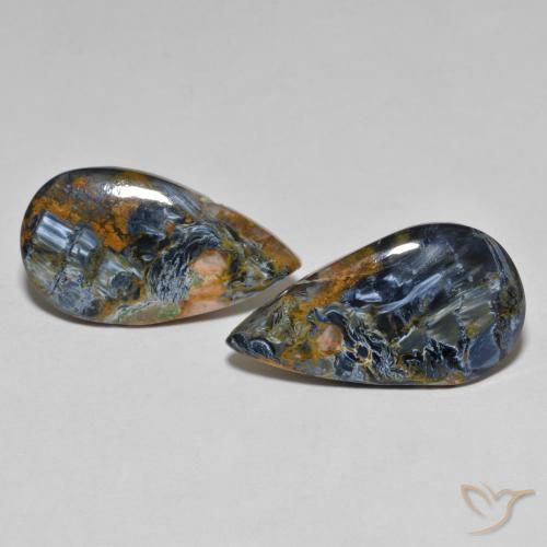 13.64ctw Natural Multicolor Pietersita, En forma de pera, Opaco