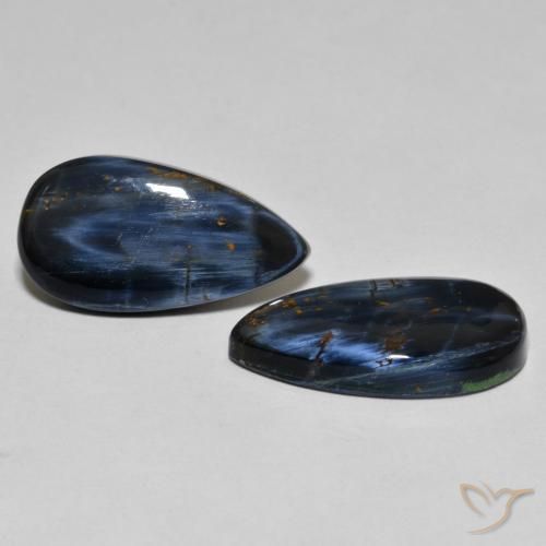 Gemas de Pietersita Multicolor natural de 11.62 ct, En forma de pera, Opaco