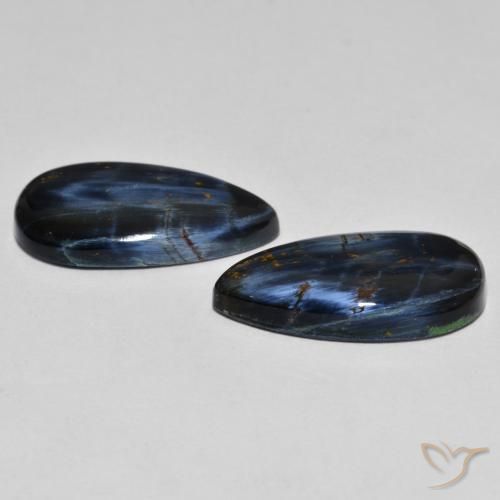 Gemas de Pietersita Multicolor natural de 11.62 ct, En forma de pera, Opaco