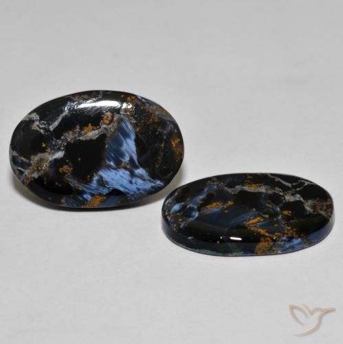 Gemas de Pietersita Multicolor natural de 16.59 ct, Ovalada, Opaco