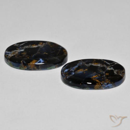 Gemas de Pietersita Multicolor natural de 16.59 ct, Ovalada, Opaco