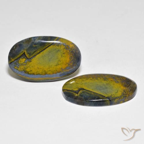 Gemas de Pietersita Multicolor natural de 24.26 ct, Ovalada, Opaco