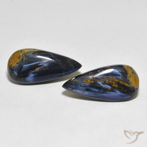 10.94ctw Natural Multicolor Pietersita, En forma de pera, Opaco