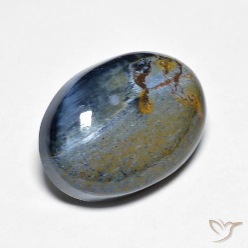 Pietersita Multicolor natural de 7.30 ct, Ovalada, Opaco