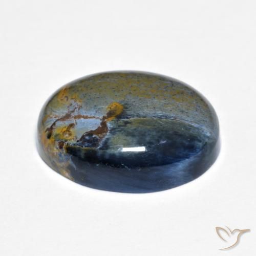 Pietersita Multicolor natural de 7.30 ct, Ovalada, Opaco