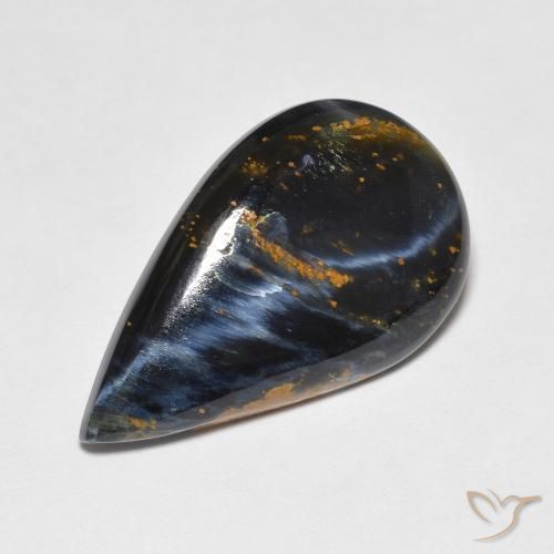 Pietersita Multicolor natural de 5.93 ct, En forma de pera, Opaco