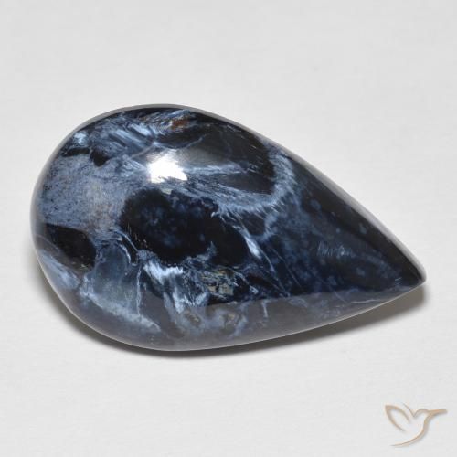 Pietersita Multicolor natural de 8.28 ct, En forma de pera, Opaco