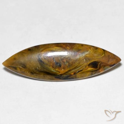 6.06ct Natural Multicolor Pietersita, Marquesa, Opaco
