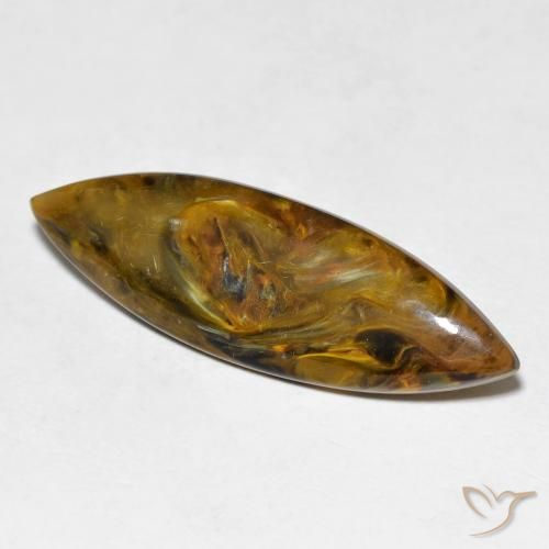 Pietersita Multicolor natural de 6.06 ct, Marquesa, Opaco