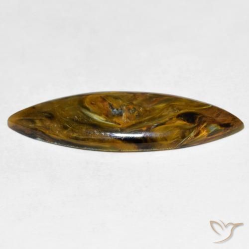 Pietersita Multicolor natural de 6.06 ct, Marquesa, Opaco
