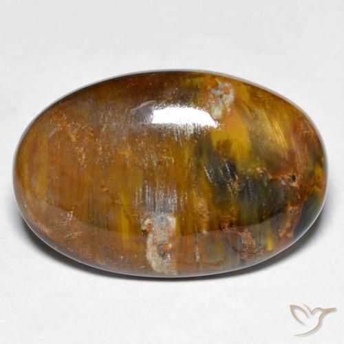 Pietersita Multicolor natural de 18.70 ct, Ovalada, Opaco