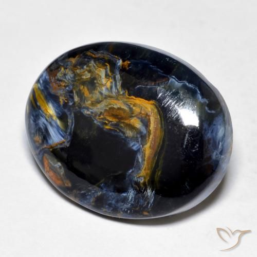 Pietersita Multicolor natural de 17.16 ct, Ovalada, Opaco