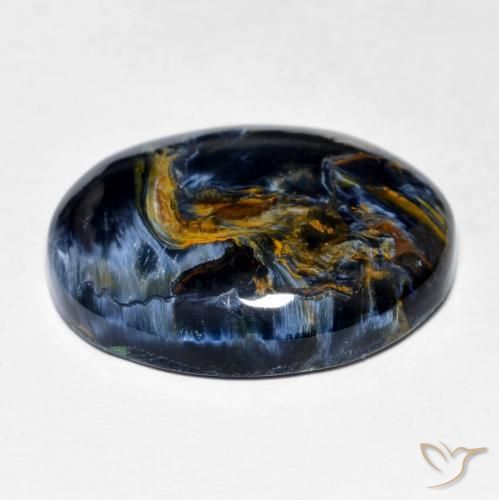 Pietersita Multicolor natural de 17.16 ct, Ovalada, Opaco