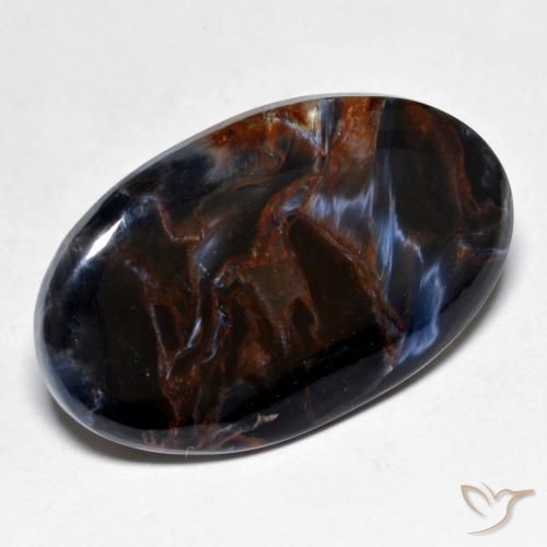 Pietersita Multicolor natural de 12.96 ct, Ovalada, Opaco