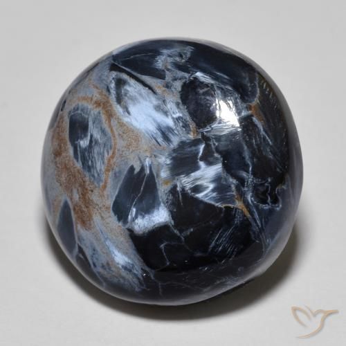 Pietersita Multicolor natural de 16.82 ct, Redondo, Opaco