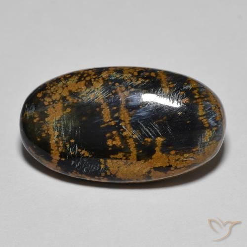 Pietersita Multicolor natural de 11.58 ct, Ovalada, Opaco