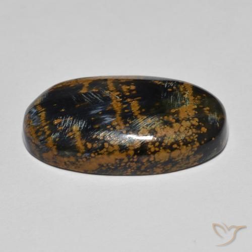 Pietersita Multicolor natural de 11.58 ct, Ovalada, Opaco